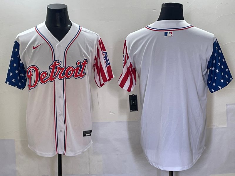 Men 2025 Detroit Tigers Blank White a generation of national flags Joint Name Nike MLB Jersey style 1->houston astros->MLB Jersey